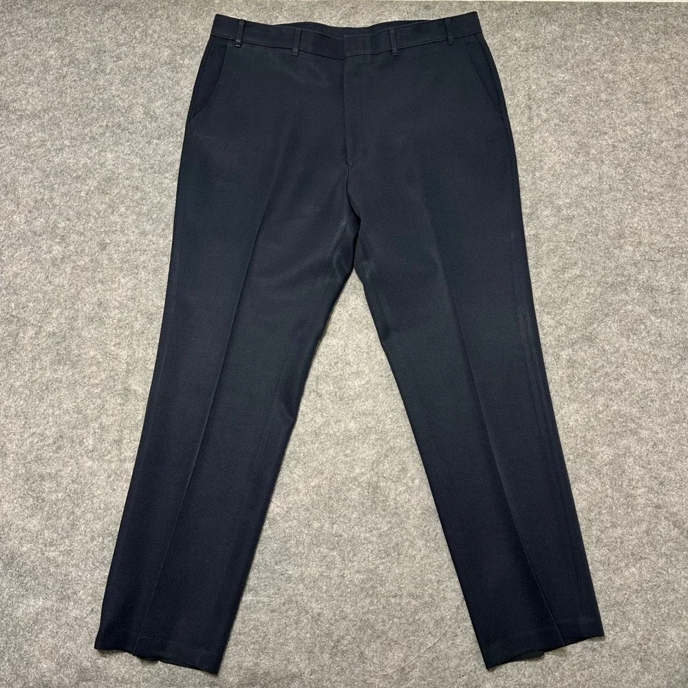 Vintage Levis Action 70s Slacks Men 40x32 Navy Dress Pants Trousers Flat Front